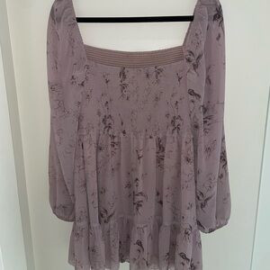 Aritzia Wilfred Tempest dress in a dusty mauve colour size M